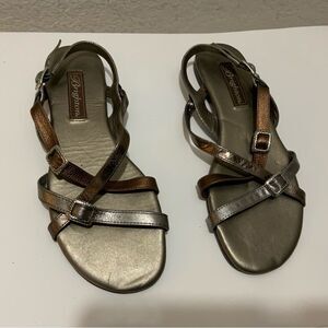 Brighton Callie Strappy Slides Sandals 7.5 M Multicolor Slip On Shoes